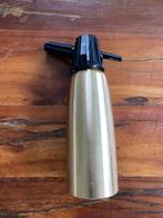 Retro spuitwater syphon metaal goudkleurig, Ophalen of Verzenden