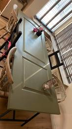 Doortable/deurtafel op schagen, Huis en Inrichting, Tafels | Eettafels, Ophalen, Gebruikt, 200 cm of meer, 50 tot 100 cm