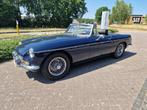 MG B 1.8 Roadster LEDER/OVERDRIVE/CHROOM SPAAKWIELEN/izgst., Auto's, Oldtimers, Achterwielaandrijving, Zwart, Cabriolet, Blauw
