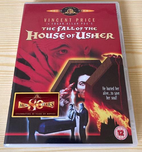dvd The Fall Of The House Of Usher (Vincent Price), Cd's en Dvd's, Dvd's | Horror, Zo goed als nieuw, Overige genres, Vanaf 16 jaar