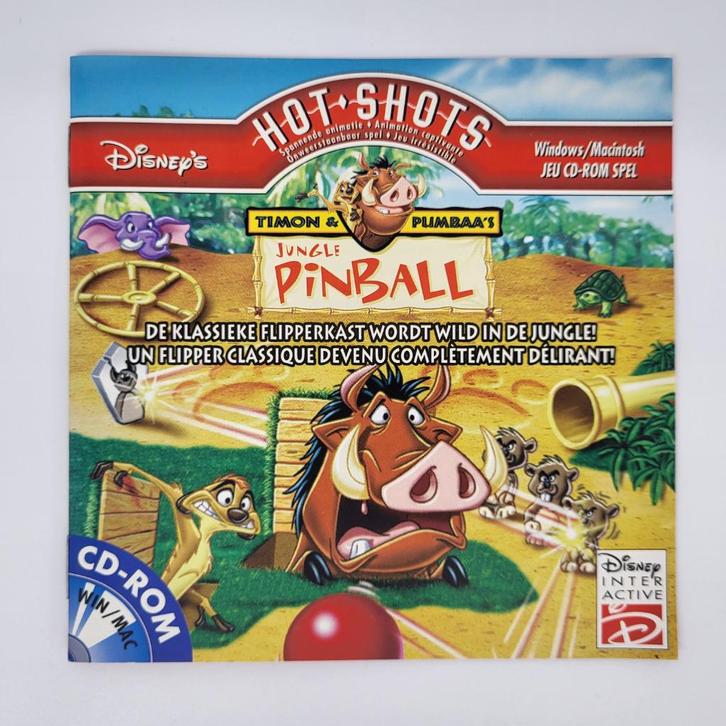 Disney's Hot Shots Timon & Pumbaa's Jungle Pinball PC CD-ROM, Spelcomputers en Games, Games | Pc, Gebruikt, Overige genres, 1 speler