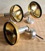 te koop: set 3 Philips spotjes, retro vintage jaren 70, Gebruikt, Metaal of Aluminium, Ophalen of Verzenden, Retro vintage seventies