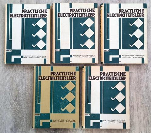 Practische Electriciteitsleer 1937 Harterink 5 delige set, Antiek en Kunst, Antiek | Boeken en Bijbels, Ophalen of Verzenden