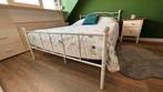 Tweepersoonsbed - Wit Metaal, Huis en Inrichting, Slaapkamer | Bedden, Ophalen, Wit, Tweepersoons, 140 cm