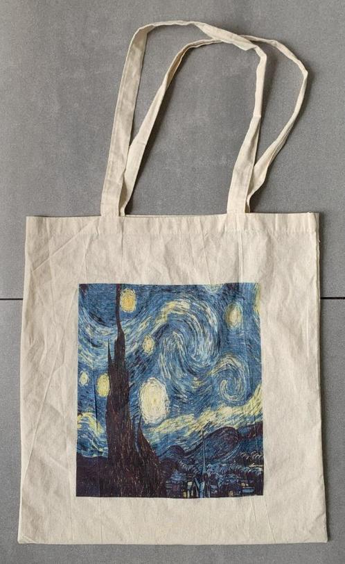 Linnen Katoen Draagtas VAN GOGH - De Sterrennacht, Verzamelen, Muziek, Artiesten en Beroemdheden, Gebruikt, Gebruiksvoorwerp, Ophalen of Verzenden