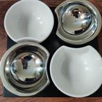 4x serveerschaaltjes | Magppie | design uit India, Keramiek, Ophalen of Verzenden, Overige stijlen, Schaal of Schalen