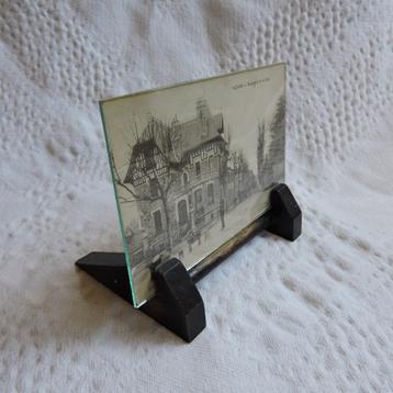 Retro hout glas fotolijstje 9 x 14 cm beschikbaar voor biedingen