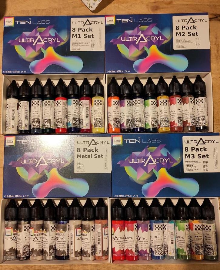 UltrAcryl miniatures paint full set, Hobby en Vrije tijd, Wargaming, Zo goed als nieuw, Overige soorten, Toebehoren, Met verf