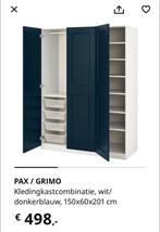 PAX / Grimo IKEA kledingkasten combinatie donkerblauw 150cm, Ophalen, Overige materialen, 100 tot 150 cm, 200 cm of meer