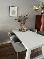 Witte Eettafel van Wehkamp, Ophalen, Kunststof, 100 tot 150 cm, Zo goed als nieuw