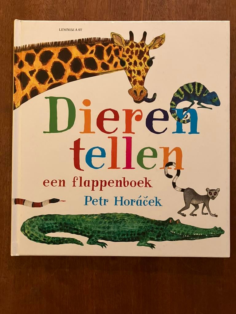 Lemniscaat Peter Horacek Dieren tellen een flappenboek, Ophalen of Verzenden, Zo goed als nieuw