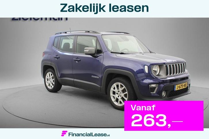 Jeep Renegade 1.3T DDCT Limited Automaat - Carplay, Cruise,, Auto's, Jeep, Bedrijf, Lease, Financial lease, Renegade, ABS, Adaptive Cruise Control
