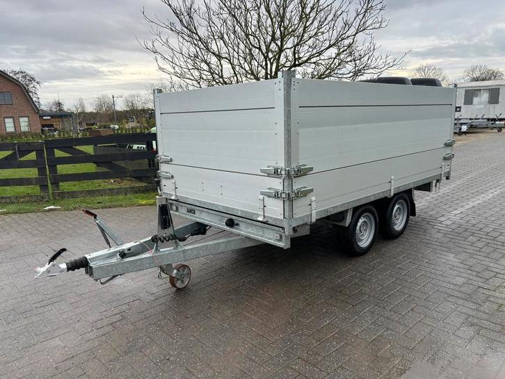 2021 Anssems 3-zijdige elektrische kieper, Auto diversen, Aanhangers en Bagagewagens, Zo goed als nieuw, Ophalen