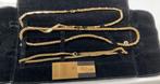 Carlo Orsini kettingen hals nek verguld jaren 80 velour etui, Ophalen of Verzenden, Nieuw, Goud, Overige materialen