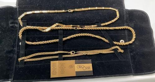 Carlo Orsini kettingen hals nek verguld jaren 80 velour etui, Sieraden, Tassen en Uiterlijk, Kettingen, Nieuw, Overige materialen