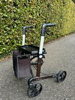 Rollator rehasense server mokka bruin met dienblad, Diversen, Rollators, Ophalen, Opvouwbaar, Gebruikt