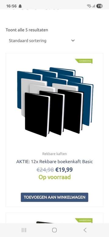 Te koop 12 stuks rekbare boekenkaft.   beschikbaar voor biedingen