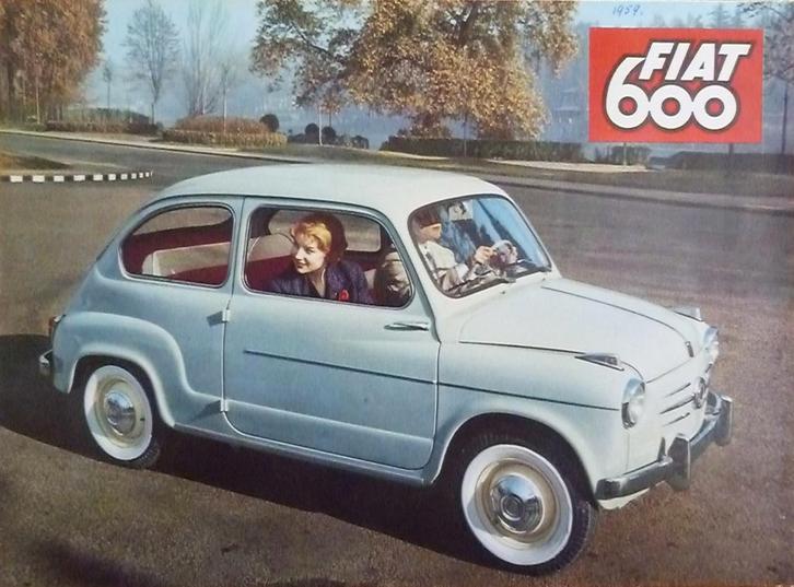 Folder FIAT 600D/ Multipla + Prijs/ Specificatielijst 1959, Boeken, Auto's | Folders en Tijdschriften, Zo goed als nieuw, Overige merken