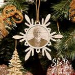 Houten kerstbal met foto & naam – uniek kerstcadeau!, Diversen, Kerst, Ophalen of Verzenden