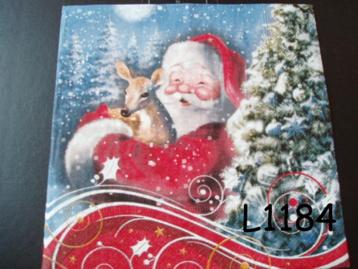 Servetten decoupage/bullet journal * kerstman + hert L1184 beschikbaar voor biedingen