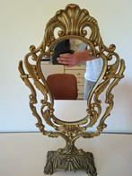 Italiaanse mid century messing spiegel  roccocco stijl, Ophalen of Verzenden, Ovaal, Minder dan 50 cm, Minder dan 100 cm