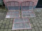 Vijf zeer mooie deels te openen gietijzeren stalramen., Ophalen, Gebruikt, Minder dan 80 cm, Minder dan 80 cm