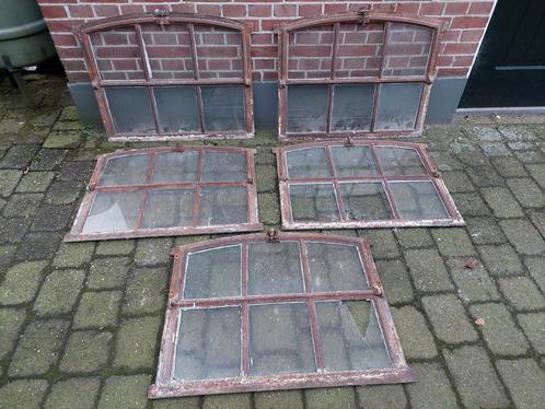 Vijf zeer mooie deels te openen gietijzeren stalramen., Doe-het-zelf en Verbouw, Glas en Ramen, Gebruikt, Minder dan 80 cm, Minder dan 80 cm