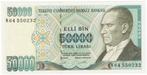 24-1578 Turkije 50.000 lire ND, Verzenden, Midden-Oosten, Los biljet