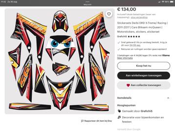 Stickerset Derbi DRD xTreme/ Racing 2011-2017 beschikbaar voor biedingen