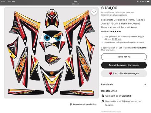 Stickerset Derbi DRD xTreme/ Racing 2011-2017, Fietsen en Brommers, Brommers | Derbi, Nieuw, Ophalen of Verzenden