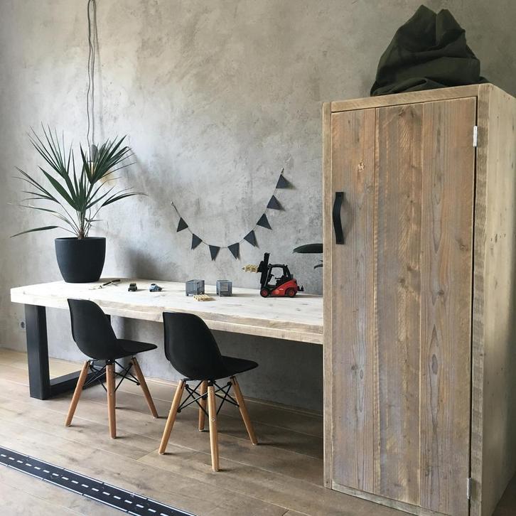 Heel gaaf peuter bureau van steigerhout model Tommie, Kinderen en Baby's, Kinderkamer | Overige Meubels, Zo goed als nieuw, Ophalen