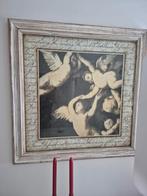 Schilderij  met engelen 82x82 nieuwstaat, Huis en Inrichting, Woonaccessoires | Schilderijen, Tekeningen en Foto's, Ophalen, Zo goed als nieuw