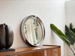 Space-age spiegel, chroom, Ophalen, Minder dan 50 cm, Rond, Zo goed als nieuw