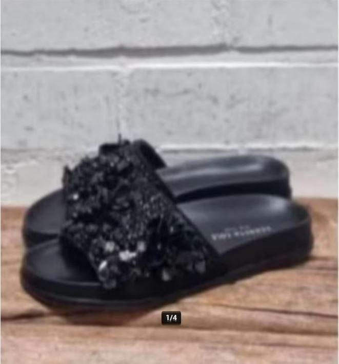 Kenneth Cole - Prachtige slippers maat 37,5 - Nieuw, Kleding | Dames, Schoenen, Nieuw, Slippers, Zwart, Ophalen of Verzenden