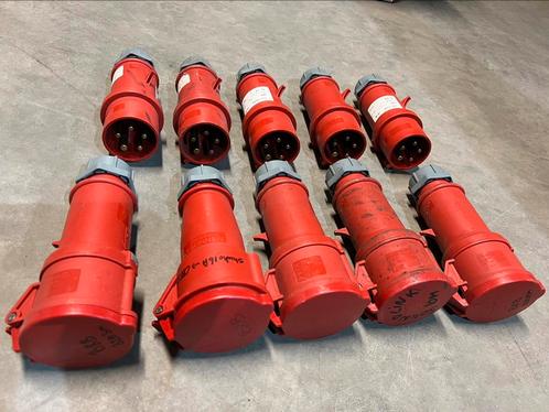 10x Mennekes CEE 32A 5-polige stekkers, Doe-het-zelf en Verbouw, Elektra en Kabels, Gebruikt, Stekker, Ophalen of Verzenden
