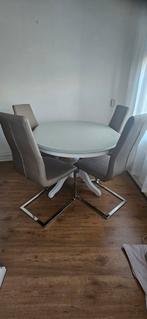 Eethoek met stoelen, Huis en Inrichting, Complete eetkamers, Ophalen, Gebruikt, 4 tot 6 stoelen