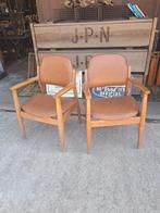 vintage houten stoelen, Ophalen, Zo goed als nieuw, Bruin, Hout