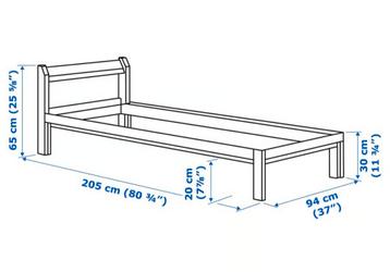 Neiden bedframe Ikea plus lattenbodem - afbeelding 3