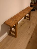 Houten bankje, Tuin en Terras, Picknicktafels, Ophalen, Zo goed als nieuw, Rechthoekig, Hout
