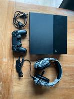 PlayStation 4. 500MB met control en kop telefoon, Spelcomputers en Games, Spelcomputers | Sony PlayStation 4, Original, Met 1 controller