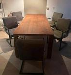 Eettafel en 5 stoelen, ook apart te koop, Huis en Inrichting, Tafels | Eettafels, Ophalen, Gebruikt, 200 cm of meer, 50 tot 100 cm