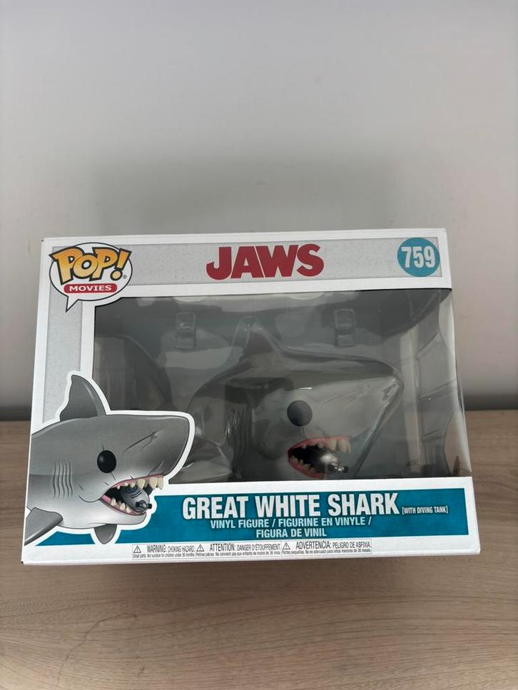 Great White Shark #759 Funko Pop! Jaws 6inch, Verzamelen, Poppetjes en Figuurtjes, Zo goed als nieuw, Ophalen of Verzenden