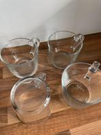 Glazen Mokken - Set van 4, Glas of Glazen, Gebruikt, Ophalen of Verzenden, Glas
