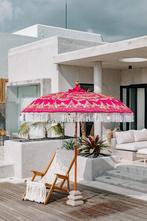Bali parasol Fuchsia met gouden beschildering 219 euro, Tuin en Terras, Parasols, Ophalen of Verzenden, Nieuw
