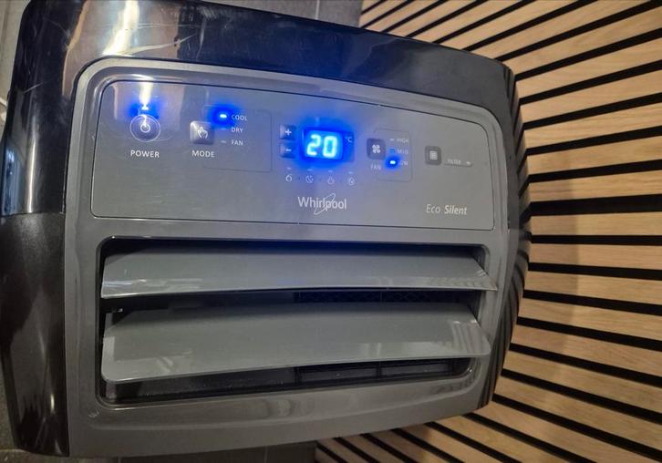 Whirlpool Eco Silent Mobiele Airco, Witgoed en Apparatuur, Airco's, Gebruikt, Mobiele airco, Minder dan 60 m³, 3 snelheden of meer