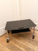 Max & Dirk Cassandro zwarte trolley/bijzettafel, chroom, Huis en Inrichting, Ophalen, Minder dan 45 cm, Gebruikt, Metaal of Aluminium