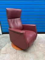 ZGAN Bordeauxrode Elektrische Relax Fauteuil, Ophalen, Gebruikt, Leer, 75 tot 100 cm