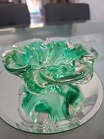 Murano Glazen Schaal - Groen Vintage Design, Antiek en Kunst, Antiek | Glas en Kristal, Ophalen of Verzenden