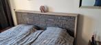 Bed met hoofdbord van tegels - Gratis af te halen!, Huis en Inrichting, Gebruikt, Tweepersoons, Ophalen of Verzenden, Overige maten