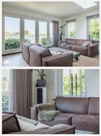 Umix Brookyn  - 2 x 2,5 Zits Eco-Leer Country Brown, Huis en Inrichting, Banken | Bankstellen, Ophalen, 100 tot 125 cm, Driepersoons